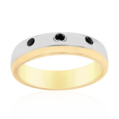 Anello da uomo in argento con Spinello Nero