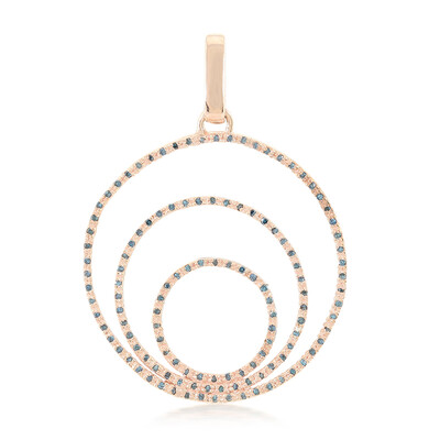 Ciondolo placcato in oro con Diamante Fancy