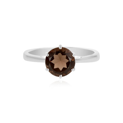 Anello in argento con Quarzo Fumè