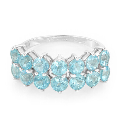 Anello in argento con Apatite Blu