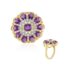 Anello in argento con Ametista Zambiana