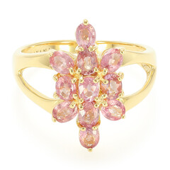 Anello in oro con Zaffiro Padparadscha (non riscaldato) (AMAYANI)