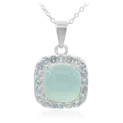 Collana in argento con Calcedonio Laguna