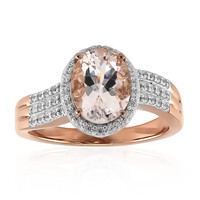 Anello in oro con Danburite Rosa del Messico
