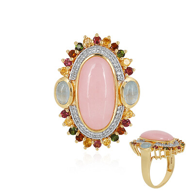 Anello in argento con Opale Rosa