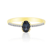 Anello in oro con Spinelli Blu