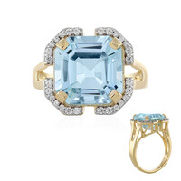 Anello in oro con Topazio Blu Cielo (Adela Gold)