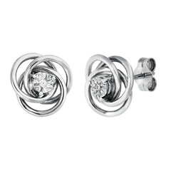 Orecchini in argento con Diamante PK (H)