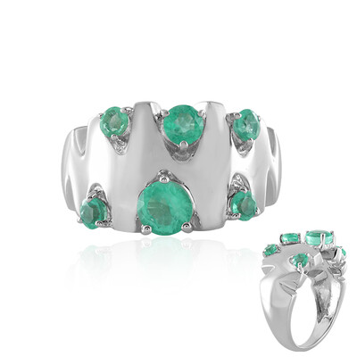 Anello in argento con Smeraldo Russo (de Melo)
