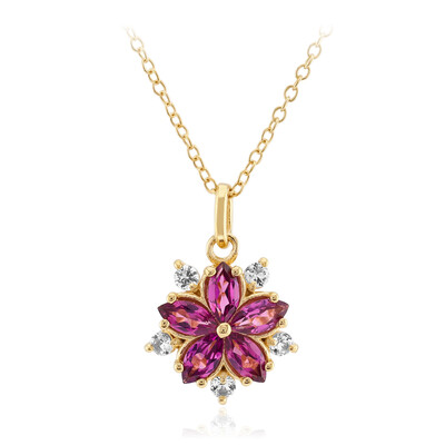 Collana in argento con Rodolite