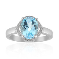 Anello in argento con Topazio Blu Cielo