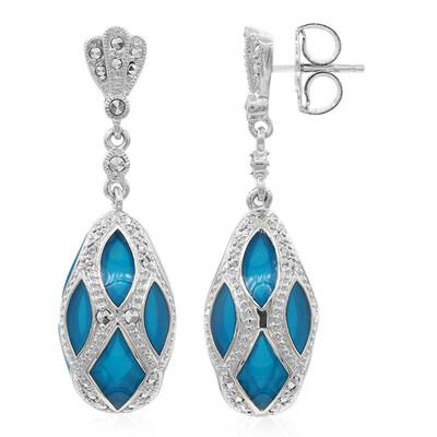 Orecchini in argento con Marcassite Cromo a specchio (Dallas Prince Designs)