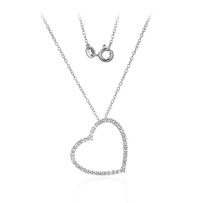 Collana in argento con Topazio Bianco