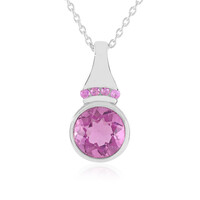 Collana in argento con Fluorite Rosa (KM by Juwelo)