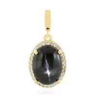 Ciondolo in argento con Diopside Stellato d'India