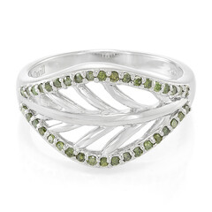 Anello placcato in platino con Diamante Fancy