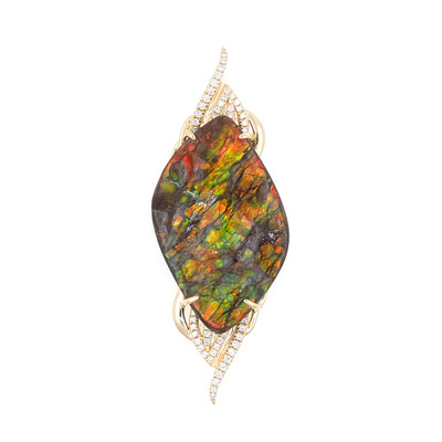 Ciondolo in oro con Ammolite (de Melo)
