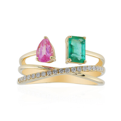 Anello in oro con Smeraldo Zambia AAA (CIRARI)