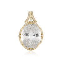 Ciondolo in oro con Kunzite Canarino (de Melo)