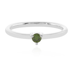 Anello in argento con Diamante Verde I3