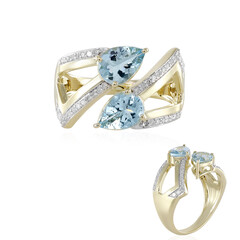 Anello in oro con Acquamarina Santa Maria (de Melo)
