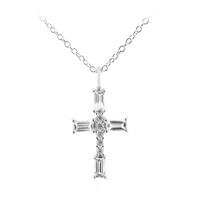 Collana in argento con Topazio Bianco