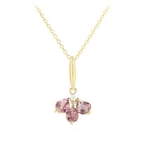 Collana in oro con Zaffiro Padparadscha (non riscaldato)
