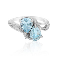 Anello in argento con Topazio Blu Cielo