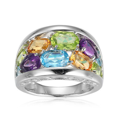 Anello in argento con Ametista Zambiana