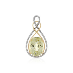 Ciondolo in oro con Kunzite Canarino