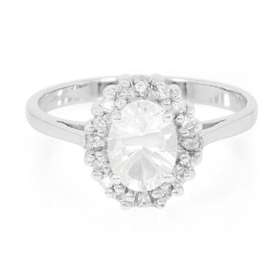 Anello in argento con Petalite