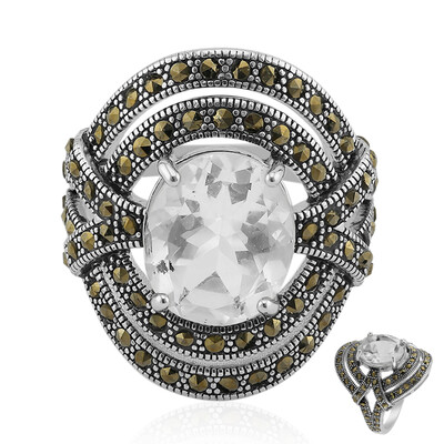 Anello in argento con Topazio Bianco