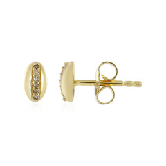 Orecchini in argento con Diamante Cioccolato I3
