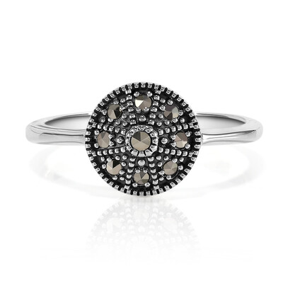 Anello in argento con Marcassite