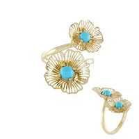 Anello in oro con Turchese Sleeping Beauty (Ornaments by de Melo)