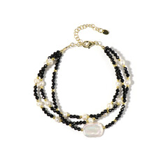Bracciale in argento con Perla d'Acqua Dolce Bianca