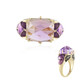 Anello in argento con Ametista Rose de France (Adela Silber)