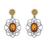 Orecchini in argento con Ambra Baltica