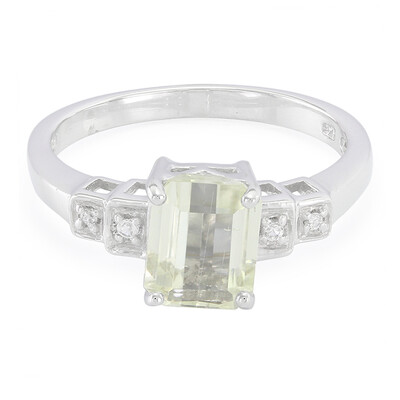 Anello in argento con Kunzite Canarino