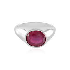 Anello in argento con Rubino del Madagascar