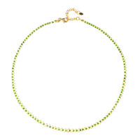 Collana in argento con Diopside Russo