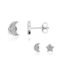 Orecchini in argento con Diamante Sale e Pepe