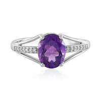 Anello in argento con Ametista Zambiana