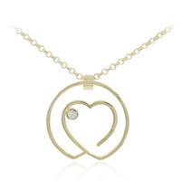 Collana placcata in oro con Zaffiro Bianco