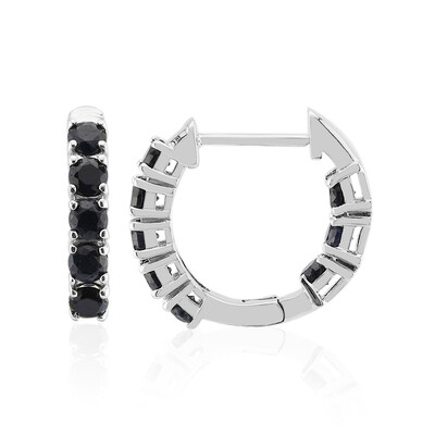 Orecchini in argento con Zaffiro Nero