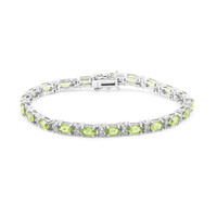 Bracciale in argento con Peridoto della Birmania