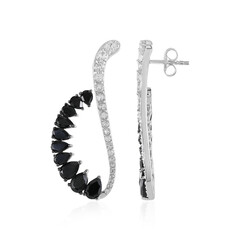 Orecchini in argento con Spinello Nero
