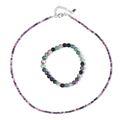 Parure in argento con Fluorite
