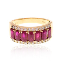 Anello in oro con Rubino Mozambico AAA (CIRARI)