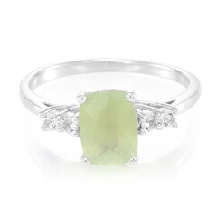 Anello in argento con Prehnite